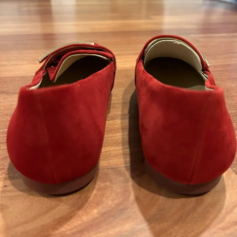 FRANCO SARTO Petola Loafers Women's Shoes In Deep Red Size 8 NWOB